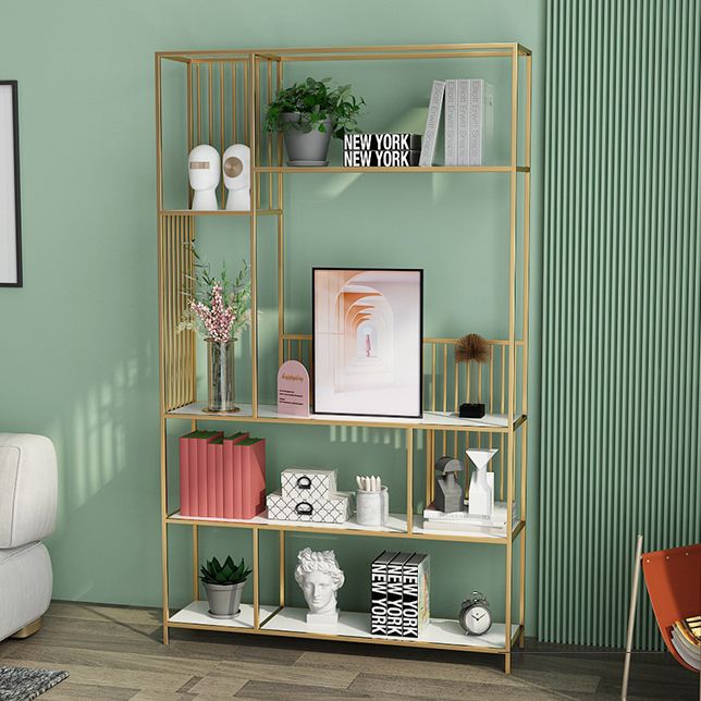 Nordic Metal Storage Bookshelf Rectangle Bookcase for Home Office Clearhalo 'Bookcases' 'furn' 'furn_bookcases' 'Furniture' 'Office Furniture' 1200x1200_50daf5ea-53ce-4ece-adc5-e6e535b6758e
