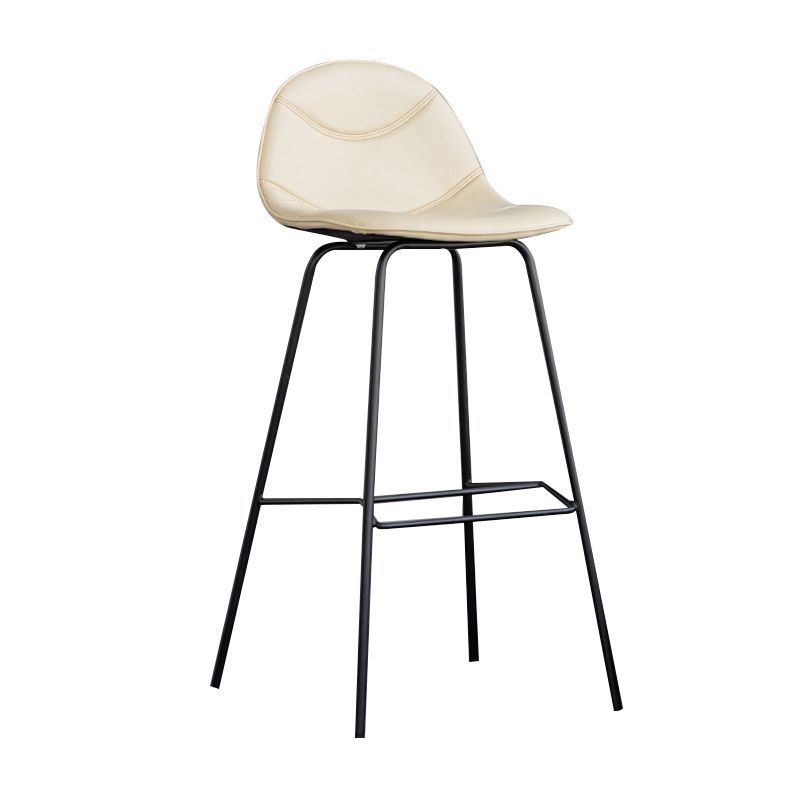 Scandinavian Style Metal Barstool Faux Leather Counter Stool with 4 Legs Clearhalo 'Bar Furniture' 'Bar Stools' 'bar_stools' 'furn' 'furn_bar_stools' 'Furniture' 'Kitchen & Dining Furniture' 1200x1200_50dbaf7d-bd85-45fc-ab45-6a7e7c73822d