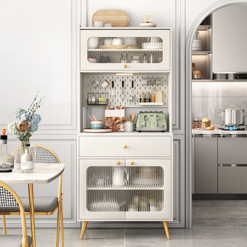 Modern Dining Hutch Faux Wood Hutch Buffet con puertas para el comedor