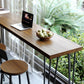 Rectangle Bar Pub Table Set 1/4 Pcs Solid Wood Top Bar Table and Iron Stools Clearhalo 'Bar Furniture' 'furn' 'furn_home_bar_bar_sets' 'Furniture' 'Home Bars & Bar Sets' 'home_bar_bar_sets' 'Kitchen & Dining Furniture' 1200x1200_50ddd9e5-6ce8-4517-bd1c-badb93f91ef7