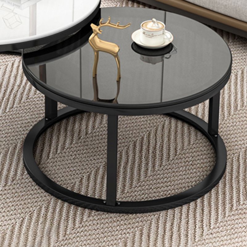 Cadre de table basse contemporaine Ensemble de table de café en verre haut de gamme