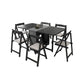 Modern Style Traditional Height Dining Set with Drop Leaf Table and Trestle Base for Home Use Clearhalo 'Dining Room Sets' 'Dining Tables & Seating' 'dining_room_set' 'furn' 'furn_dining_room_set' 'Furniture' 'furniture_dining_room_set' 'Kitchen & Dining Furniture' 'kitchen&dining_furn' 'kitchen' 1200x1200_50df15d0-547d-4666-97bc-e980974b7f19