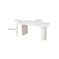 Modern Dining Table White Stone Top Dinner Table for Dining Room
