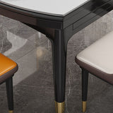 Round Sintered Stone Table Traditional Luxury Dining Room Table with 4 Black Legs Clearhalo ' dining_table' 'Dining Tables & Seating' 'Dining Tables' 'furn' 'furn_dining_table' 'Furniture' 'furniture_dining_table' 'Kitchen & Dining Furniture' 'kitchen&dining_furn' 'kitchen' 'kitchen_dining_table' 1200x1200_50e0fef4-8d49-4ad0-ad3b-27bda3e5d2c2