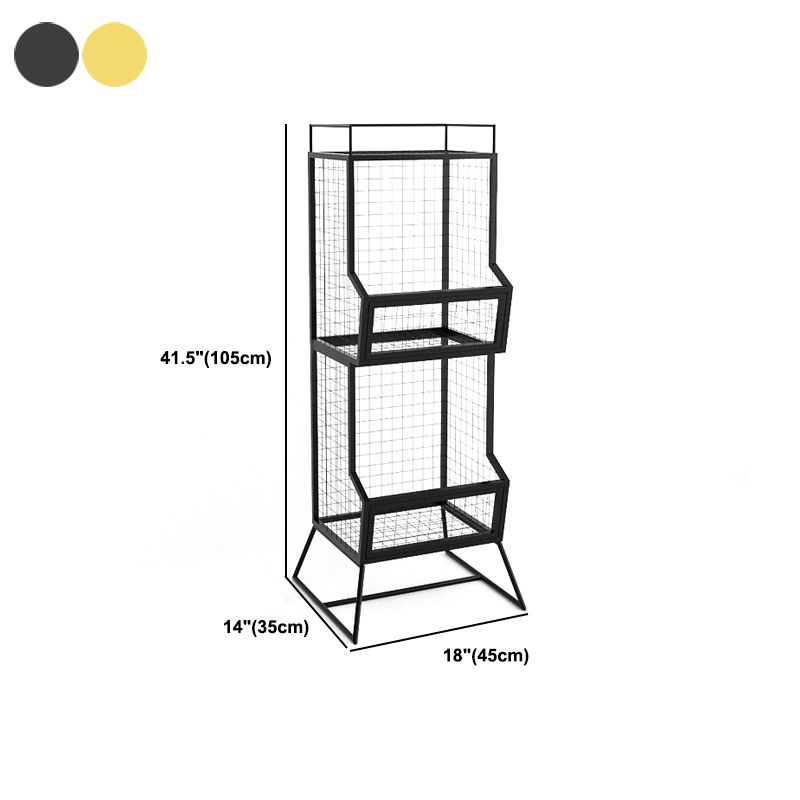 Metal Gold and Black Bookshelf Closed Back Book Shelf Shelves Included