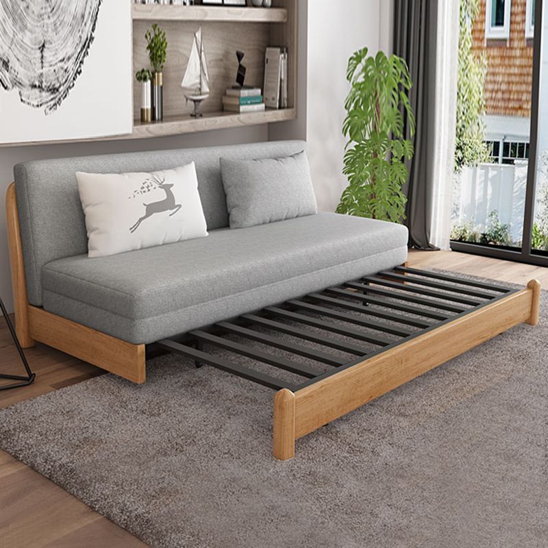 31" Wide Contemporary Sleeper Sofa Futon Gray Wood Sleeper Sofa Clearhalo 'furn' 'furn_futons' 'Furniture' 'Futons & Daybeds' 'Futons' 'Living Room Furniture' 1200x1200_50e3831e-69ab-47d8-97e1-2b0245f5427f