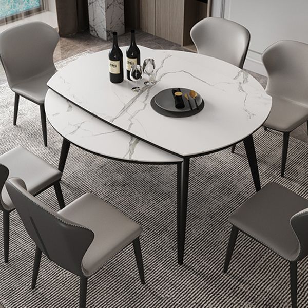 Contemporary Round Dining Table Sintered Stone Table with 4 Ash Solid Wood Legs Clearhalo ' dining_table' 'Dining Tables & Seating' 'Dining Tables' 'furn' 'furn_dining_table' 'Furniture' 'furniture_dining_table' 'Kitchen & Dining Furniture' 'kitchen&dining_furn' 'kitchen' 'kitchen_dining_table' 1200x1200_50e3c7d5-d40f-467b-bc64-079d58c20bfc