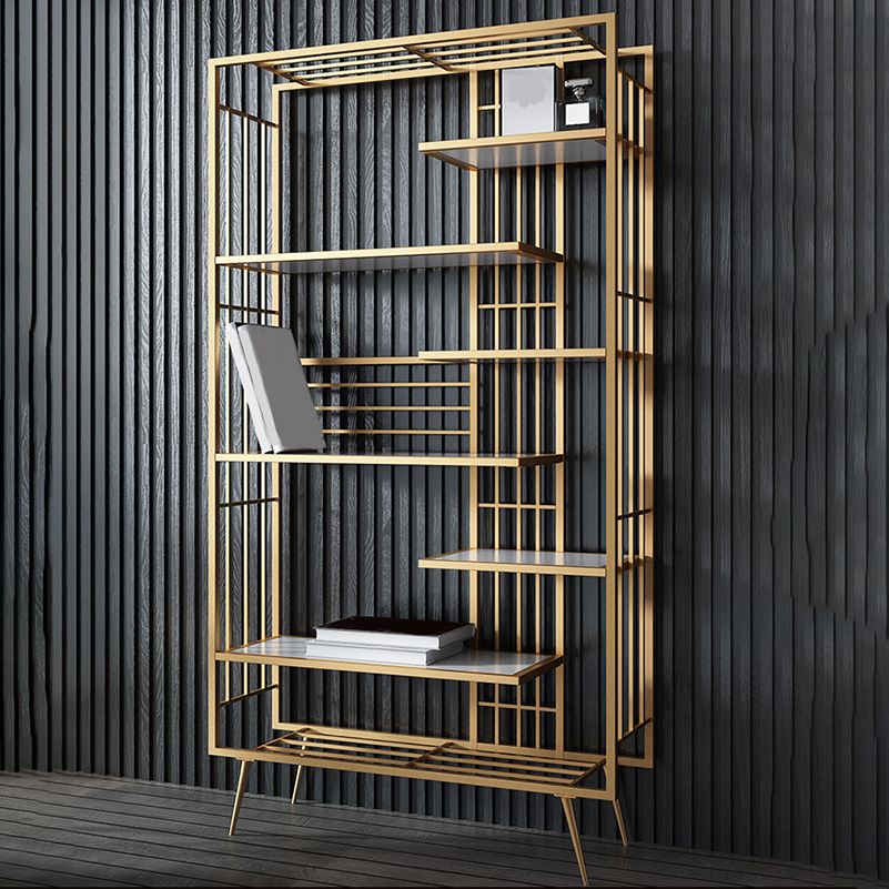Libreria glam metal etagere scaffale per la sala di studio 70,9 "h x 11,8" w