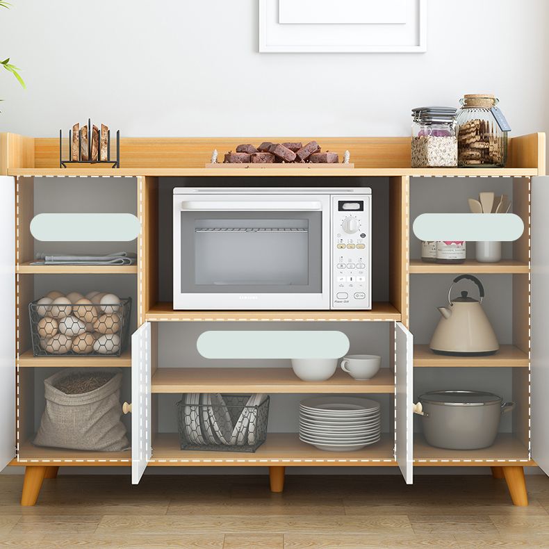 Modern 33" Height Cupboard Artificial Wood Frame Kitchen Sideboard for Dining Room Clearhalo 'buffet_sideboard' 'Buffets & Sideboards' 'furn' 'furn_buffet_sideboard' 'Furniture' 'Kitchen & Dining Furniture' 1200x1200_50e589a6-aae8-4070-9d24-757177e5f64c