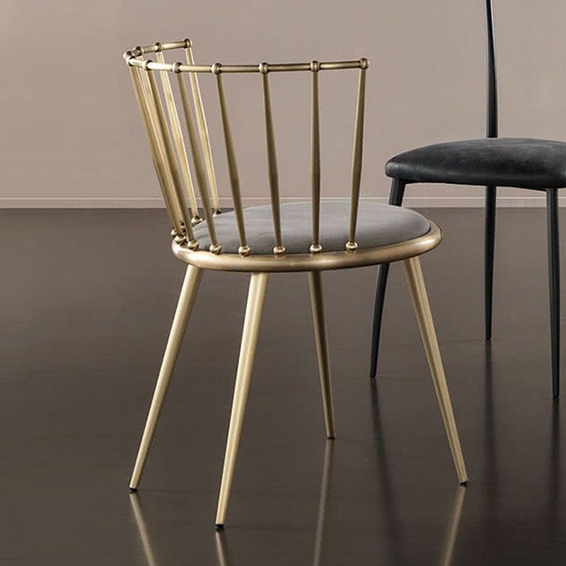 Scandinavian Style Armless Windsor Back Side Chairs Upholstered Dining Chairs Clearhalo ' kitchen&dining_furn' 'Dining Chairs' 'Dining Tables & Seating' 'dining_chair' 'furn' 'furn_dining_chair' 'Furniture' 'furniture_dining_chair' 'Kitchen & Dining Furniture' 'kitchen' 1200x1200_50e5a4fd-95e3-41a6-8f32-b874e4966720