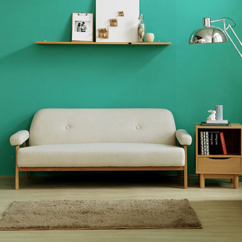 Cotton Blend Square Arm Sofa Tufted 27"W Modern Sofa for Living Room Clearhalo 'furn' 'furn_sofas' 'Furniture' 'furniture_sofas' 'Living Room Furniture' 'Sofa' 'sofas' 1200x1200_50e81b80-9a59-45ec-8ab3-0e292f430752