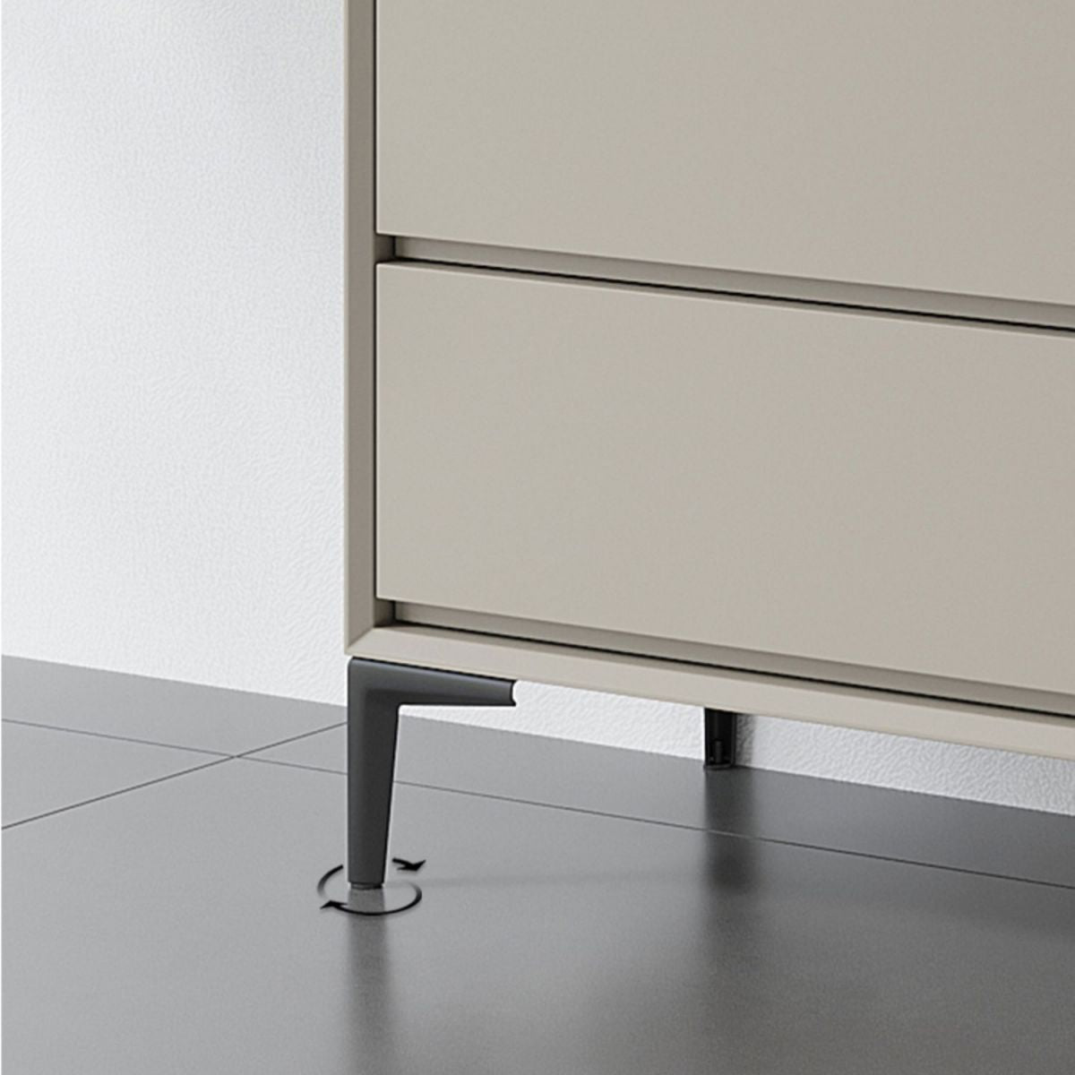 15.6-inch Width Contemporary Storage Chest Stone Dresser with 8 Drawers