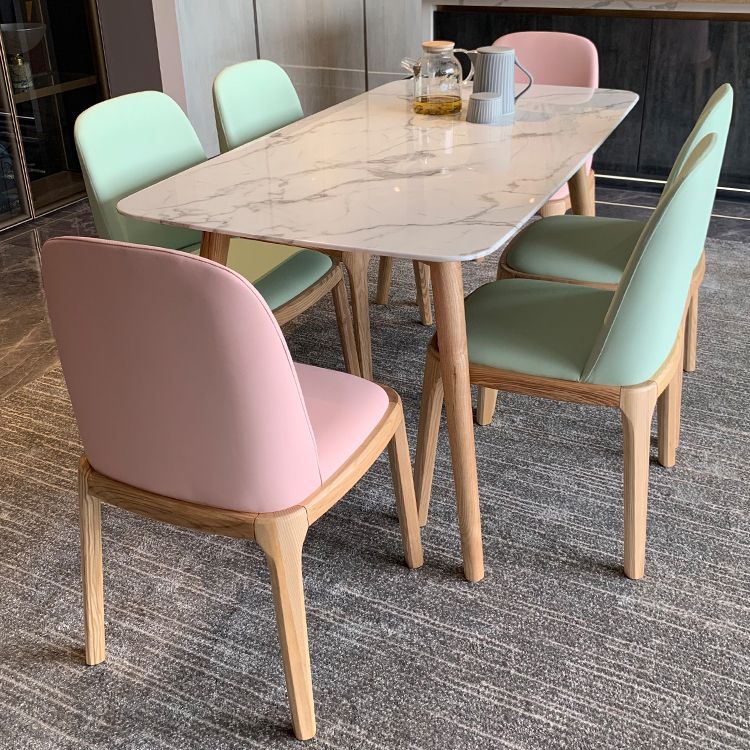 Stone Dining Site Table Simplicity Rectangle Dining Table with Wood 4 Legs Clearhalo ' dining_table' 'Dining Tables & Seating' 'Dining Tables' 'furn' 'furn_dining_table' 'Furniture' 'furniture_dining_table' 'Kitchen & Dining Furniture' 'kitchen&dining_furn' 'kitchen' 'kitchen_dining_table' 1200x1200_50eb28a7-e65f-4fc1-a295-66afd3c6c3a0