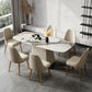 Home Glam Dining Side Chair Kitchen Faux Leather Upholstered Chair