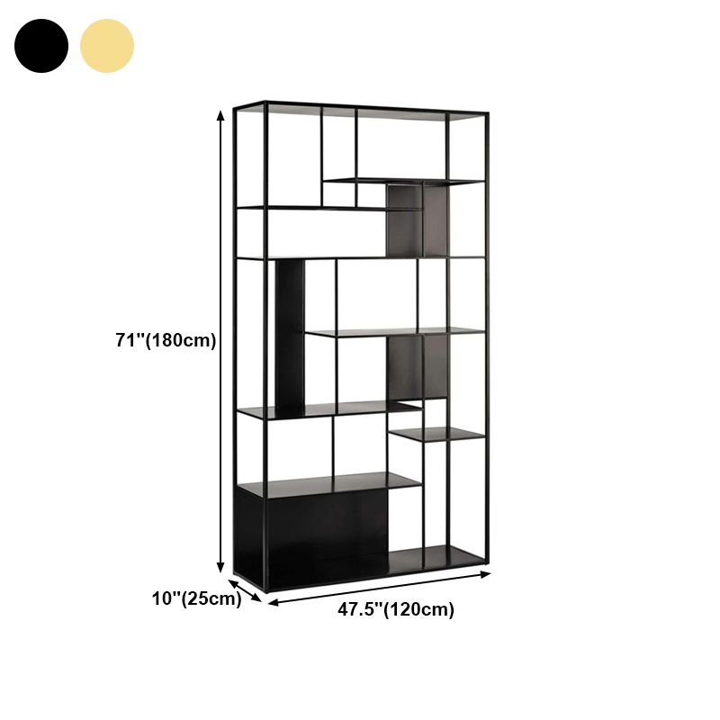 Modern Open Bookcase with Metal Rectangular Shelves for Office Clearhalo 'Bookcases' 'furn' 'furn_bookcases' 'Furniture' 'furniture_bookcases' 'kitchen' 'kitchen_bookcases' 'Living Room Furniture' 'Office Furniture' 1200x1200_50ec91cb-ec3e-4f14-9f49-70d330badb2c