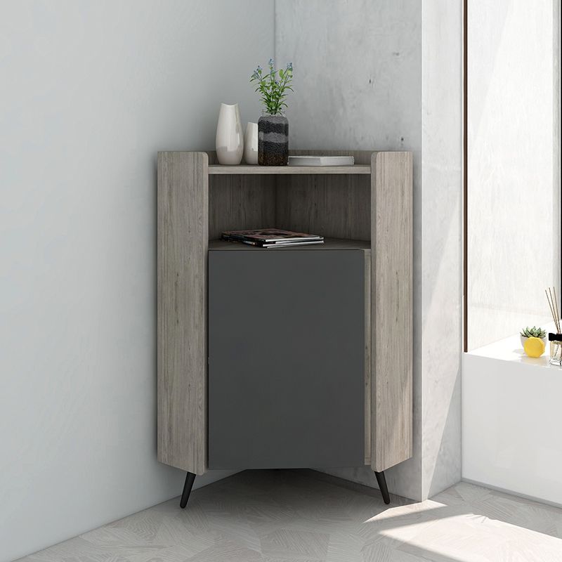 Glam Engineered Wood Buffet Sideboard 39.3"H 1-Door Dining Room Buffet Server Clearhalo 'buffet_sideboard' 'Buffets & Sideboards' 'furn' 'furn_buffet_sideboard' 'Furniture' 'Kitchen & Dining Furniture' 1200x1200_50ee12bb-bb1f-4ab3-95ee-7d80e56bb0e0