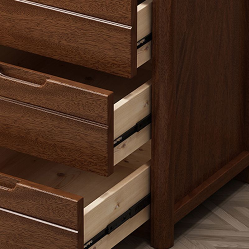 3つの引き出し付き農家のソリッドウッドナイトスタンド26.77 "背の高いナイトテーブル