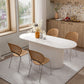 Solid Wood Base Contemporary Oval Indoor Table Pedestal Table for Dining Room Clearhalo 'Dining Tables & Seating' 'Dining Tables' 'dining_table' 'furn' 'furn_dining_table' 'Furniture' 'furniture_dining_table' 'Kitchen & Dining Furniture' 'kitchen' 'kitchen_dining_table' 1200x1200_50f04b85-ec4b-413b-95fa-be039bff4775