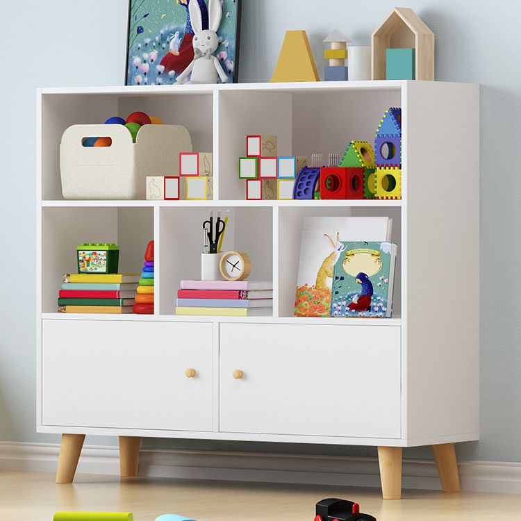 Wooden Shelf Bookcase Closed Back Bookshelf with Doors for Office Clearhalo 'Bookcases' 'furn' 'furn_bookcases' 'Furniture' 'furniture_bookcases' 'Office Furniture' 1200x1200_50f18742-9060-4d43-8472-a69d8dbe30a8