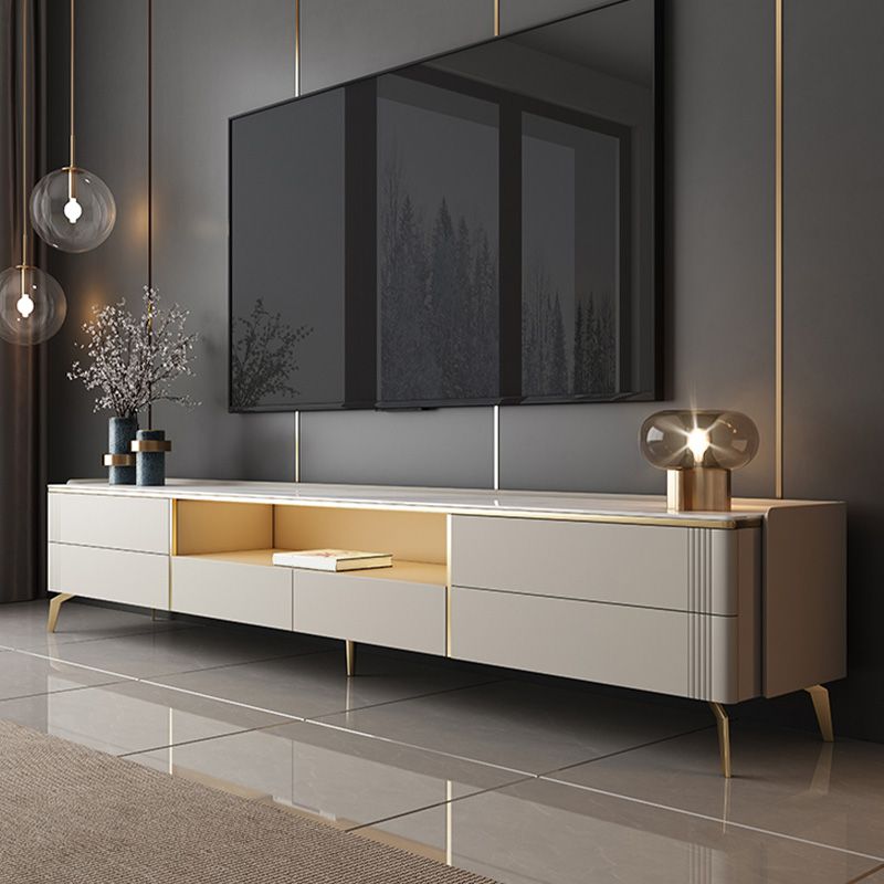 Stone TV Media Stand Consola de TV contemporánea para sala de estar