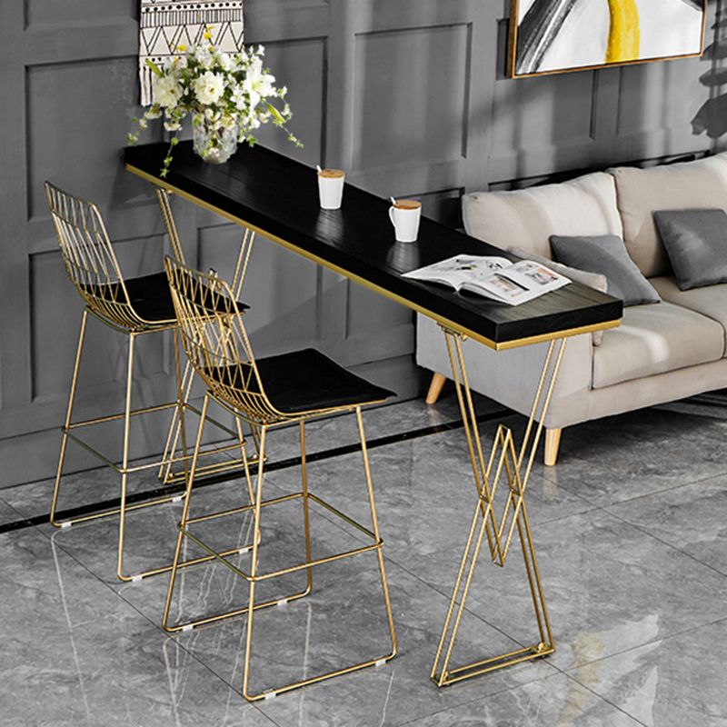 Set da pranzo da pub in legno massello stile glam Set da pub rettangolare da 1/2/3/4 pezzi per la casa