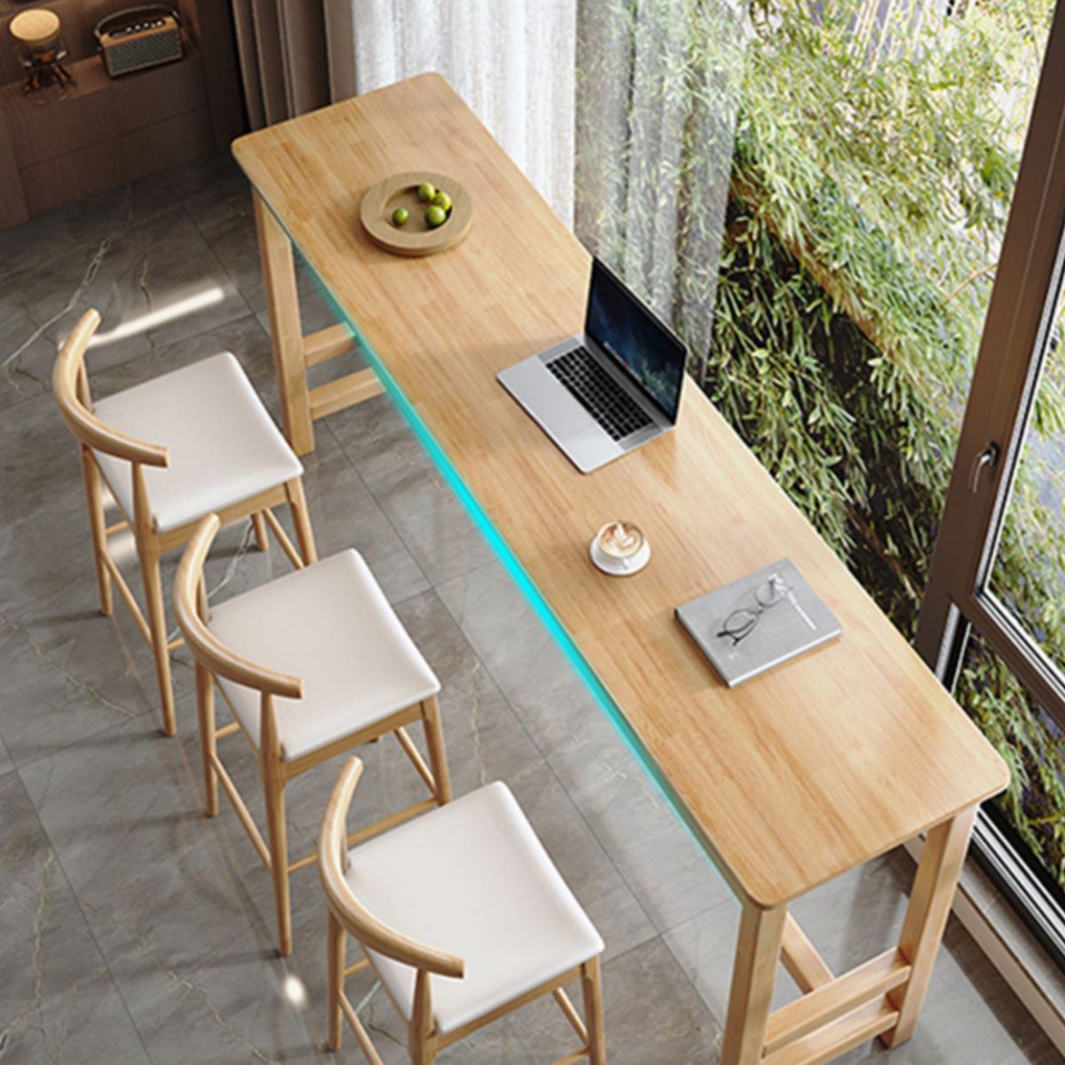 Set da pranzo da pub da 1/4/7 pezzi Set da tavolo da pub moderno in legno massello