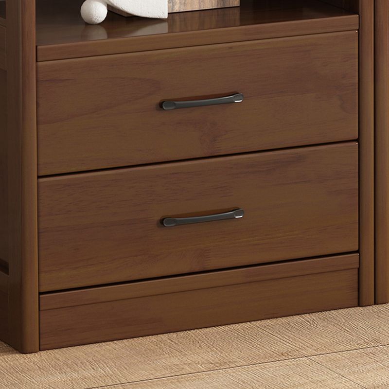 Modern Style Open Back Bookshelf Standard Wooden Shelf Bookcase