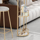 Iron Storage Base Bar Dining Table Modern Bar Table with Wine Glass Holders and Wine Rack