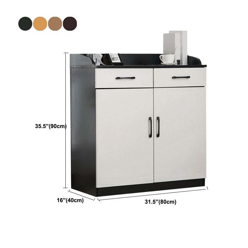 Modern Style Server Imitation Wood Sideboard with Door and Drawer for Dining Room Clearhalo 'buffet_sideboard' 'Buffets & Sideboards' 'furn' 'furn_buffet_sideboard' 'Furniture' 'Kitchen & Dining Furniture' 1200x1200_50f8fb1a-97a6-48fd-9047-a0971c9554a8