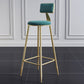 Nordic Armless Backrest Counter Stool Iron Dining Room Bar Stool with Cushion and Pedal Clearhalo 'Bar Furniture' 'Bar Stools' 'bar_stools' 'furn' 'furn_bar_stools' 'Furniture' 'furniture_bar_stools' 'Kitchen & Dining Furniture' 1200x1200_50f94986-df75-435a-a097-13809e9e503c