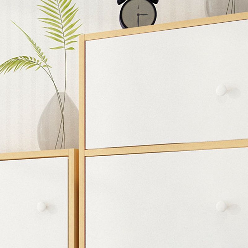 Estantería de madera artificial estándar moderna de 9 "de ancho estantería de espalda cerrada