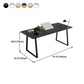 Glam Style Stone Writing Desk Rectangular Sled Base Writing Desk Clearhalo 'furn' 'furn_office_desk' 'Furniture' 'furniture_office_desk' 'Office Desks' 'Office Furniture' 'office_desk' 1200x1200_50fb9fe1-50a7-4a5f-9541-9abf0cbc9e3f