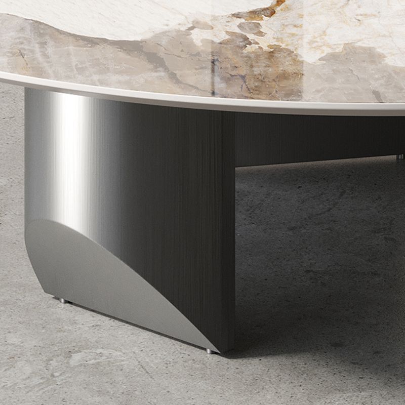 Slate Round Coffee Table Minimalist Coffee Table for Living Room Clearhalo 'Coffee & Accent Tables' 'Coffee Tables' 'coffee_tables' 'furn' 'furn_coffee_tables' 'Furniture' 'Living Room Furniture' 1200x1200_50fccb91-63b5-4558-be0c-2fb8769a396f