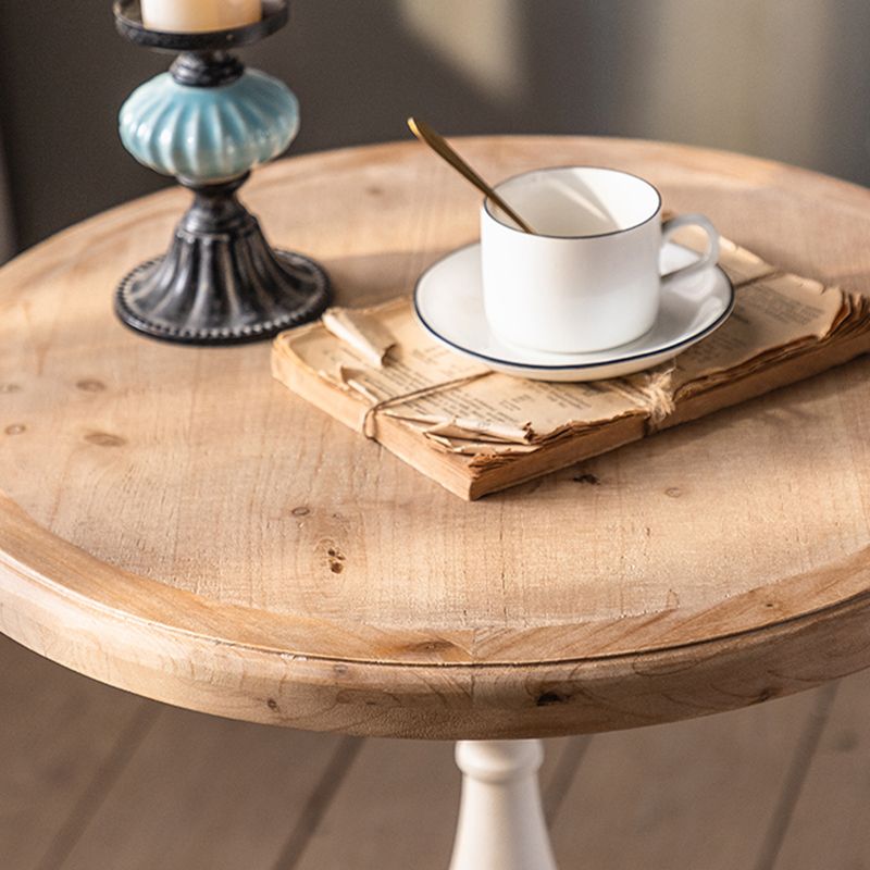 French Country Round Wood Top Coffee Table Iron Pedestal Cocktail Table Clearhalo 'Coffee & Accent Tables' 'Coffee Tables' 'coffee_tables' 'furn' 'furn_coffee_tables' 'Furniture' 'Living Room Furniture' 1200x1200_50fdb191-1060-490b-a9ea-b65cf2a11fc9