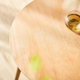 Modern Wood Round Side Table 4 Legs End Table in Natural/White Clearhalo 'Coffee & Accent Tables' 'End & Side Tables' 'end_side_table' 'end_side_tables' 'furn' 'furn_end_side_tables' 'Furniture' 'furniture_end_side_table' 'Living Room Furniture' 1200x1200_50ff10d7-f7b3-49c2-ad60-8e9fcf9498cb