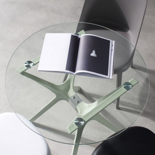 31.5" Modern Style Dining Table Round Glass Pedestal Dining Table for Home Use Clearhalo ' dining_table' 'Dining Tables & Seating' 'Dining Tables' 'furn' 'furn_dining_table' 'Furniture' 'furniture_dining_table' 'Kitchen & Dining Furniture' 'kitchen&dining_furn' 'kitchen' 'kitchen_dining_table' 1200x1200_5104a433-f9da-4cd6-8e7b-bd8951f4d67a