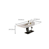 Rectangle Dining Room Table Pedestal Dinner Room Kitchen Table Clearhalo 'Dining Tables & Seating' 'Dining Tables' 'dining_table' 'furn' 'furn_dining_table' 'Furniture' 'Kitchen & Dining Furniture' 1200x1200_51080426-5c07-4f6e-9900-2cdbd70aa327