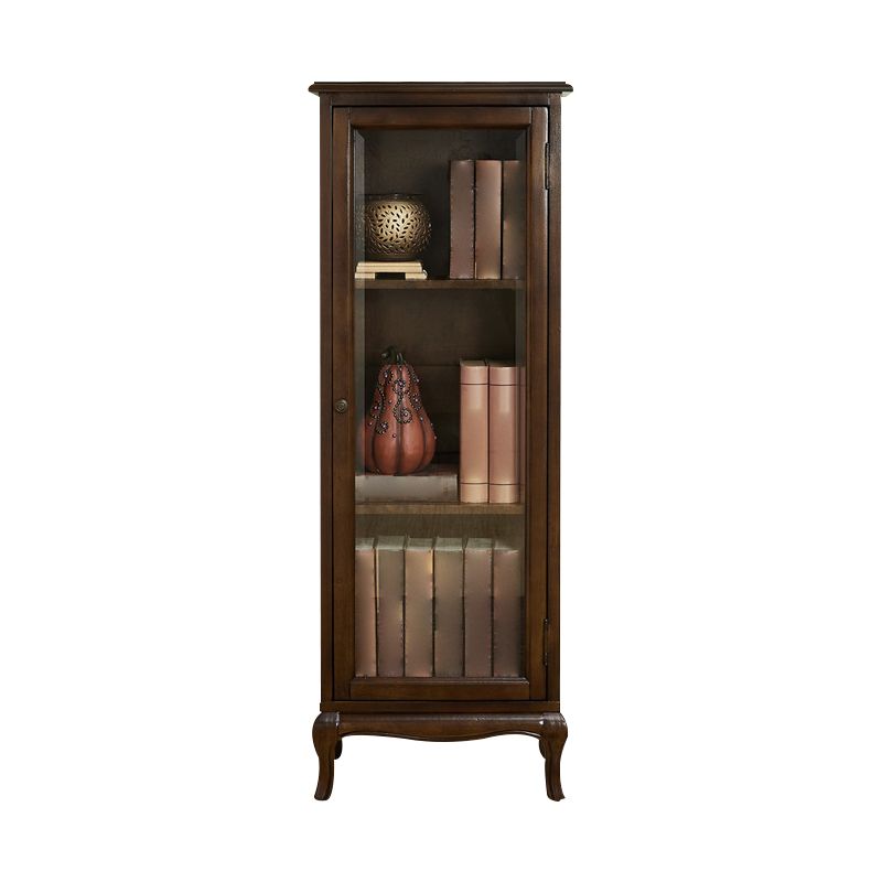 Mid-Century Modern Display Stand Rubberwood Display Cabinet with Doors for Dining Room Clearhalo 'Display & China Cabinets' 'display_china_cabinets' 'furn' 'furn_display_china_cabinets' 'Furniture' 'Kitchen & Dining Furniture' 1200x1200_5108fdda-e2c0-405b-92c8-8e632e7db6c0