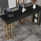 Glam Style Rectangle Bar Table 1/2/3 Pieces Stone Bar Table Set for Kitchen