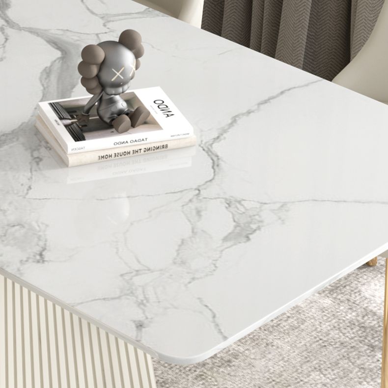 Nordic 1/5/6/7 Pieces Dining Set Rectangle Stone Dining Table for Dining Room Clearhalo 'Dining Room Sets' 'Dining Tables & Seating' 'dining_room_set' 'furn' 'furn_dining_room_set' 'Furniture' 'Kitchen & Dining Furniture' 1200x1200_510afd14-8c34-4a33-ae04-a4bd2d804056