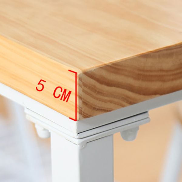 Pine Wood Bar Dining Table Modern Rectangle Bar Table with Trestle for Milk Tea Shop Clearhalo 'Bar Furniture' 'Bar Tables' 'bar_tables' 'furn' 'furn_bar_tables' 'Furniture' 'furniture_bar_tables' 'Kitchen & Dining Furniture' 1200x1200_510d7a0b-4cc6-4bf3-b691-fe1df0b136ee