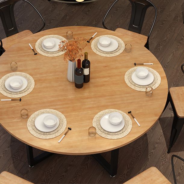 Nordic 1/5/7 Pieces Dining Set Round Wood Dining Table for Dining Room Clearhalo 'Dining Room Sets' 'Dining Tables & Seating' 'dining_room_set' 'furn' 'furn_dining_room_set' 'Furniture' 'Kitchen & Dining Furniture' 1200x1200_510ddf4b-ba6c-461e-af69-cff4f975487b