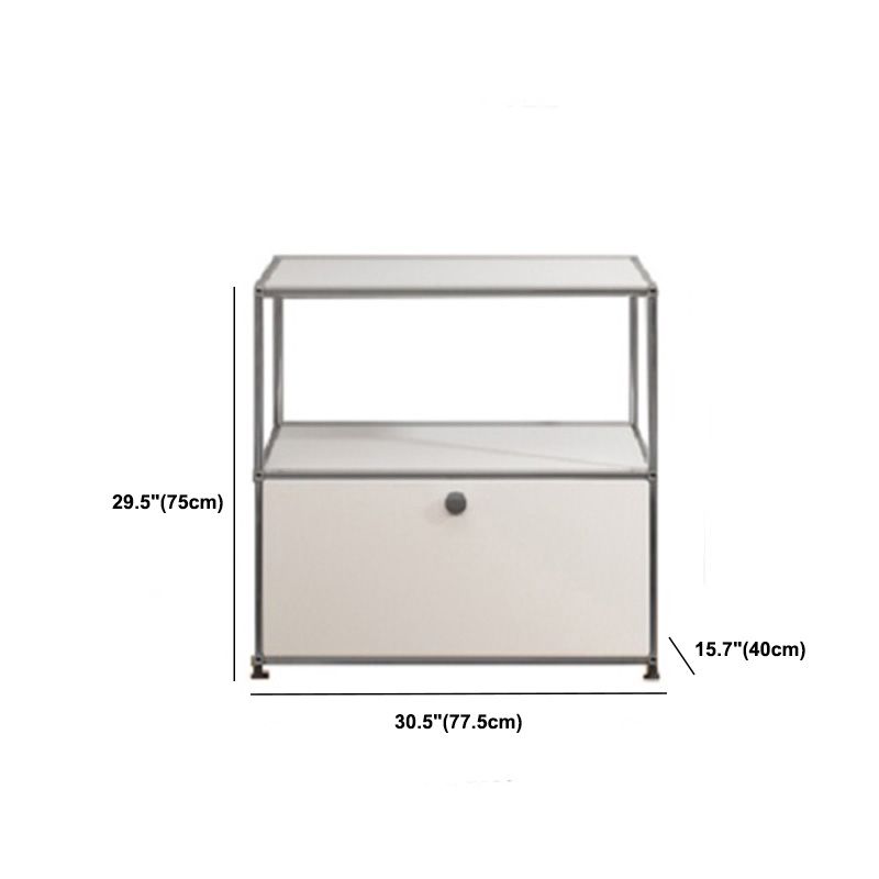 Server da pranzo in legno ingegnerizzato in ingegnerizzazione ingegnerizzato in ingegnerizzazione bianca moderna con base in metallo