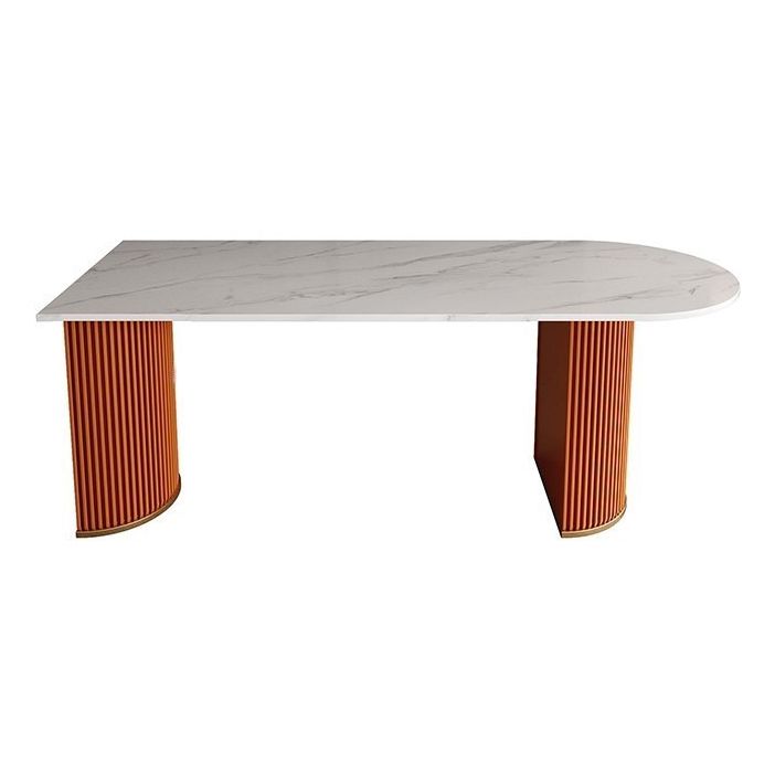 Traditional Luxury Dining Table White Top Specialty Dining Table for Home Clearhalo 'Dining Tables & Seating' 'Dining Tables' 'dining_table' 'furn' 'furn_dining_table' 'Furniture' 'Kitchen & Dining Furniture' 1200x1200_510ede4f-76cf-4b80-87d4-d3fc1c5aa4dc