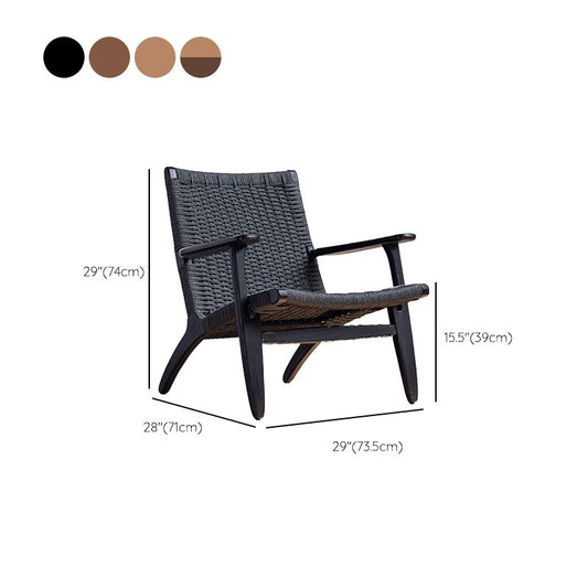 Mid-century Modern Accent Armchair Fixed Back Wood Armchair for Living Room Clearhalo 'Accent Chairs' 'accent_chairs' 'Chairs & Seating' 'furn' 'furn_accent_chairs' 'Furniture' 'Living Room Furniture' 1200x1200_510f3ca5-b08c-448a-84d3-9f36a2d2551b