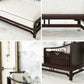 Traditional Style Cotton Chaise Lounge Bedroom Recessed Arms Chaise