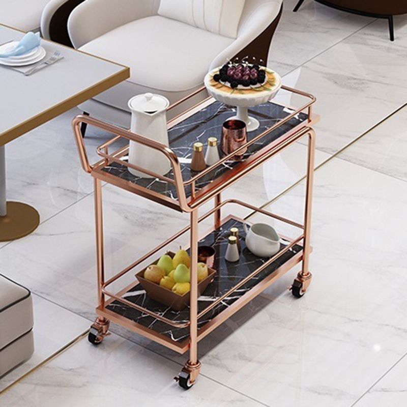 Rectangular Modern Prep Table Stone Rolling Dining Room Prep Table