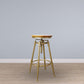 Nordic Armless Counter Stool Iron Bar Stool with Seat and Pedal