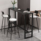 Sintered Stone Bistro Bar Table Footrest Metal Base Bar Table for Living Room