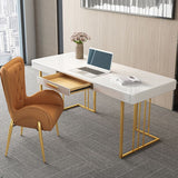 Glam Style Writing Desk Study Room and Office Desk with 1-drawer Clearhalo 'furn' 'furn_office_desk' 'Furniture' 'furniture_office_desk' 'Office Desks' 'Office Furniture' 'office_desk' 1200x1200_5117bcd2-4512-4cc5-8ed5-9b734af85575